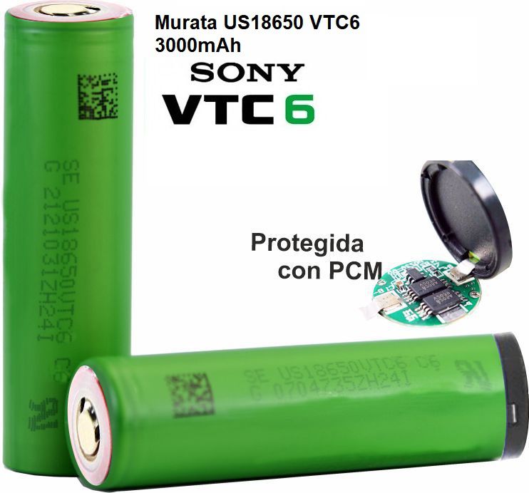 Bateria Litio Murata US18650VTC6